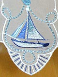 Gardine Segelboot
