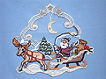 Fensterbild Plauener Spitze� Weihnachtsschlitten