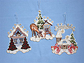 Fensterbild Plauener Spitze� 3er Set Wintermotive